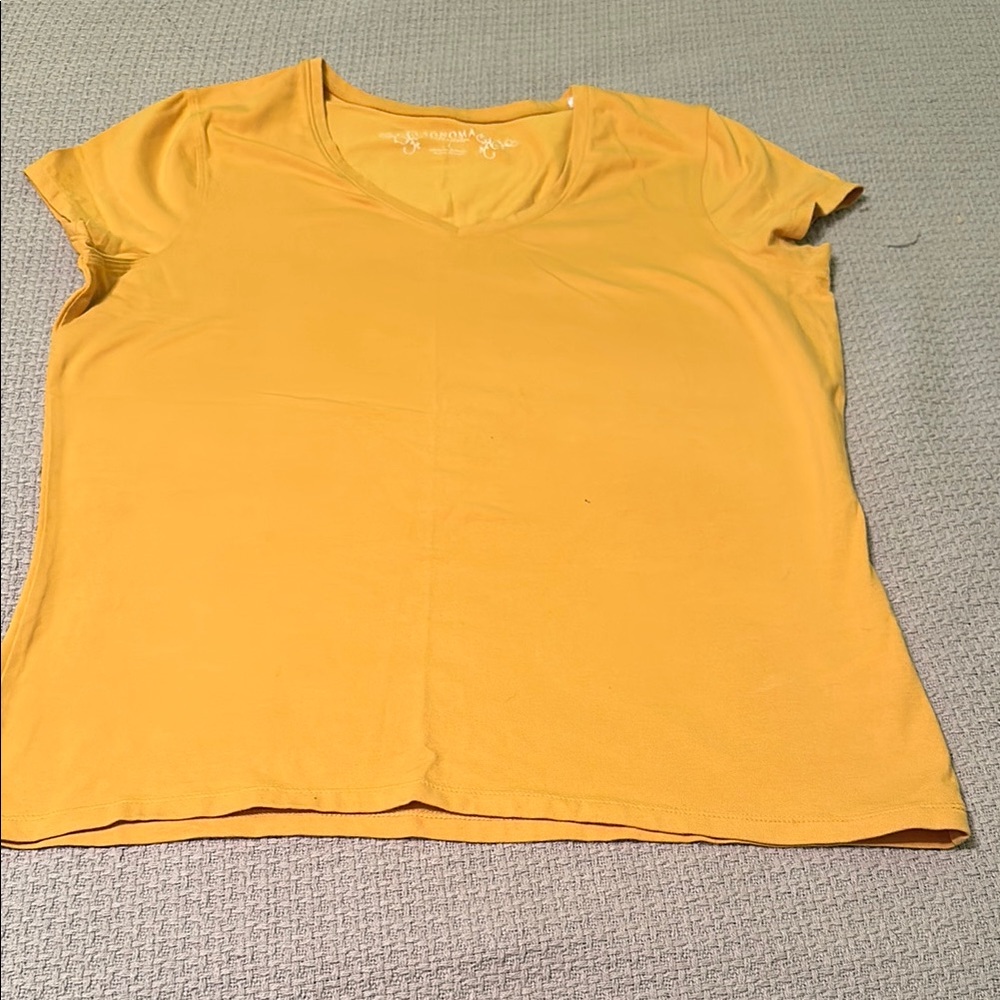 Sonoma Women's Short Sleeve Tees - Teal and Mustard - Picture 2 of 5